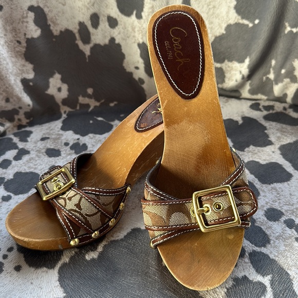 Coach Shoes - Coach Brendah Woody Sandals Size 7 1/2